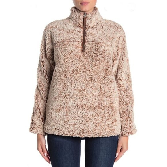 Elodie Sherpa Fuzzy Jacket Sweater - Picture 1 of 11